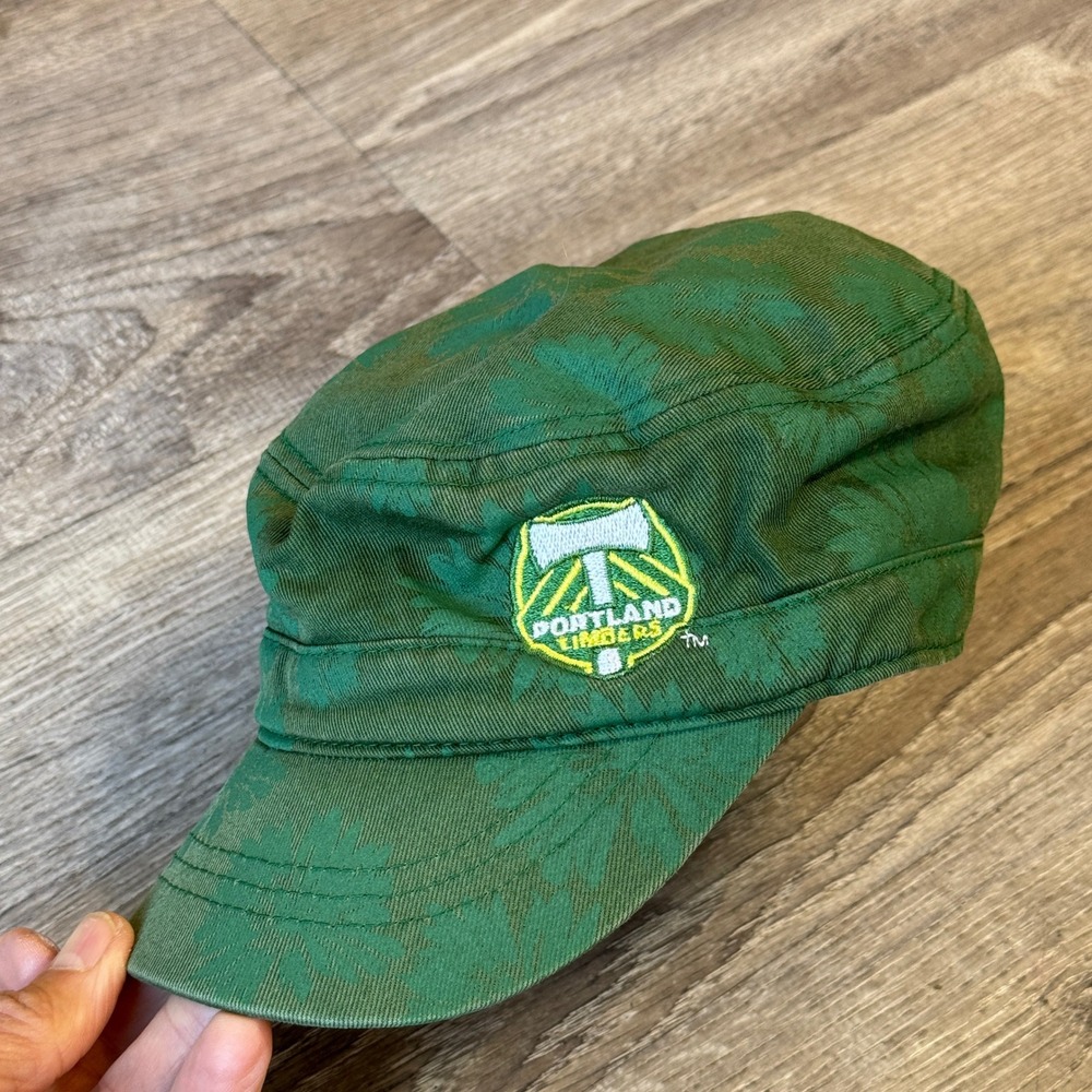 Adidas Portland Timbers MLS Cadet Hat Green Floral Pattern Military Cap OSFM